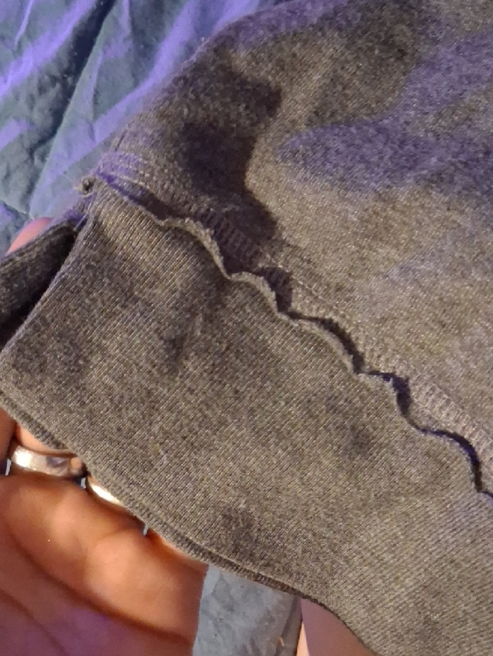 Rock & Republic Grey Rhinestone 'ROCK' Sweatshirt - Picture 4 of 5